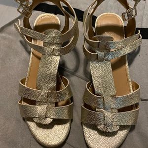 Franco Sarto gold sandals